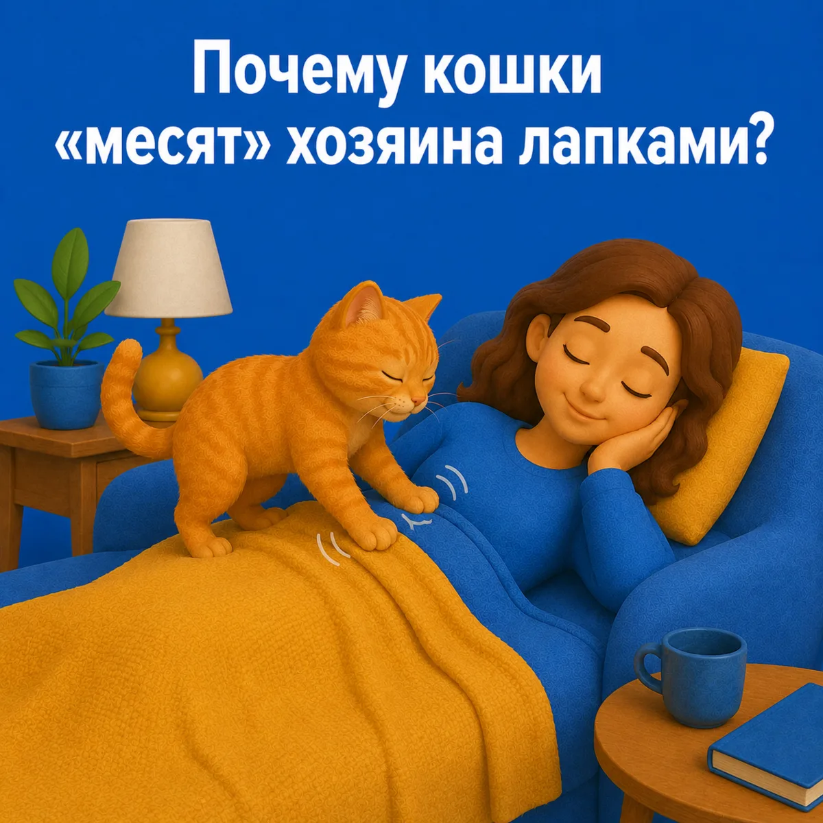 🐱 Почему кошки «месят» хозяина лапками?