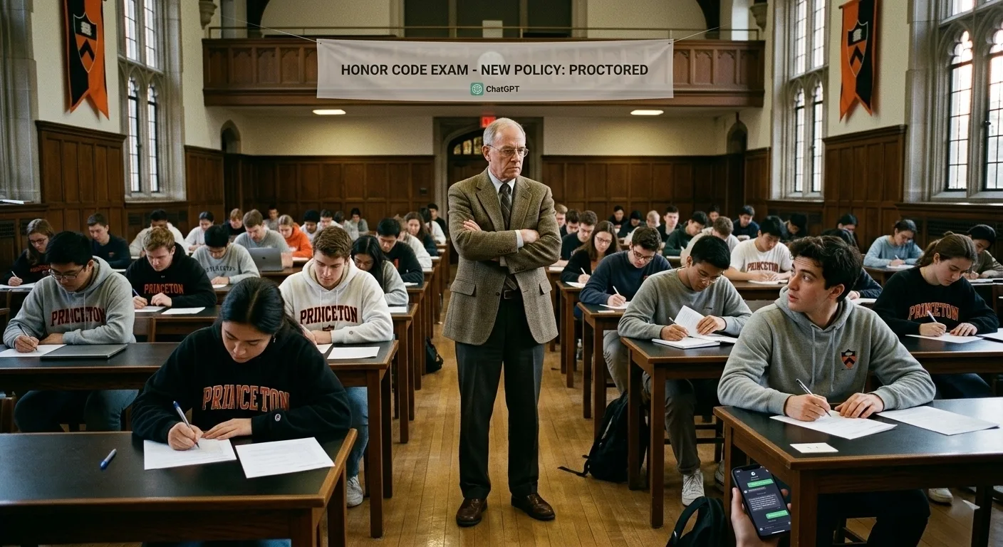 🎓 Кодекс чести пал перед ChatGPT.  ​Принстон впервые за 133 года возвращает надзирателей на экзамены