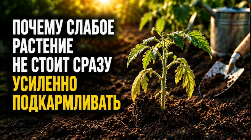 Почему слабое растение не стоит сразу усиленно подкармливать