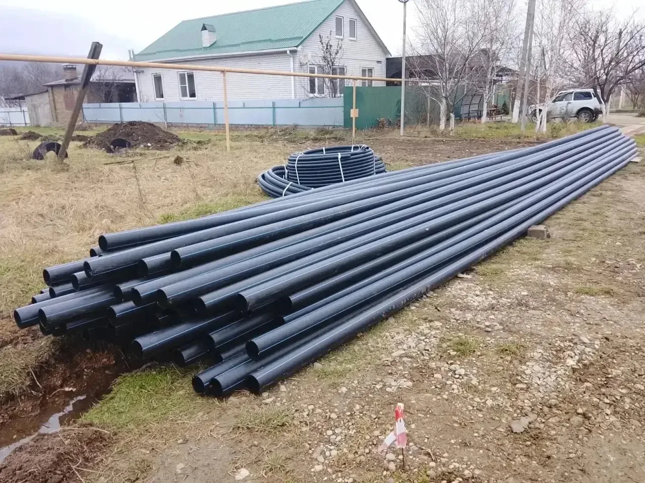 В селе Винсады Предгорного округа начинаем строительство новых водопроводных сетей. Про...