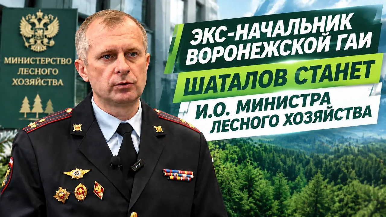Экс-начальник воронежской ГАИ Шаталов станет и.о. министра лесного хозяйства