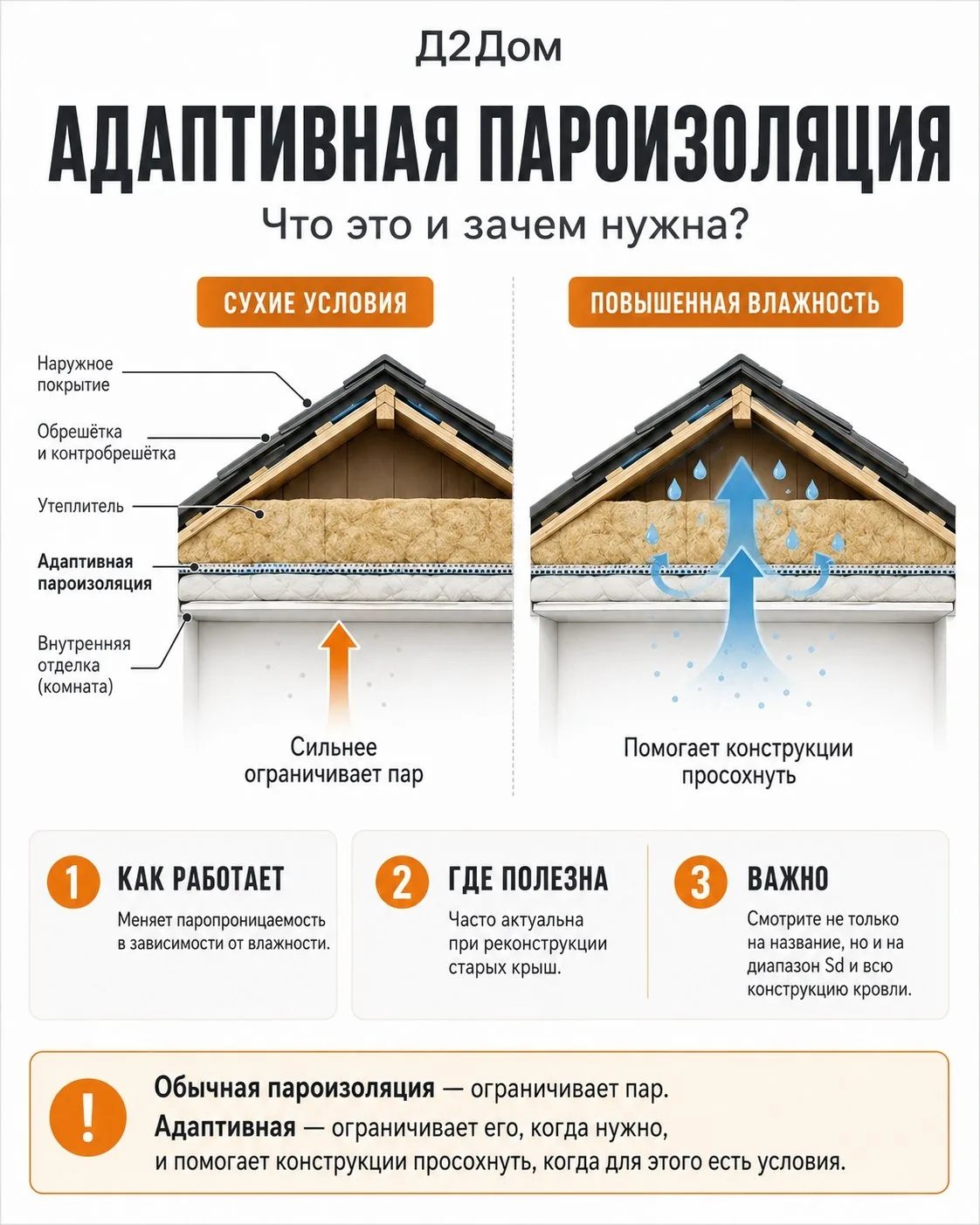 Пароизоляция, которая может менять свои свойства? Да, такая есть 👀