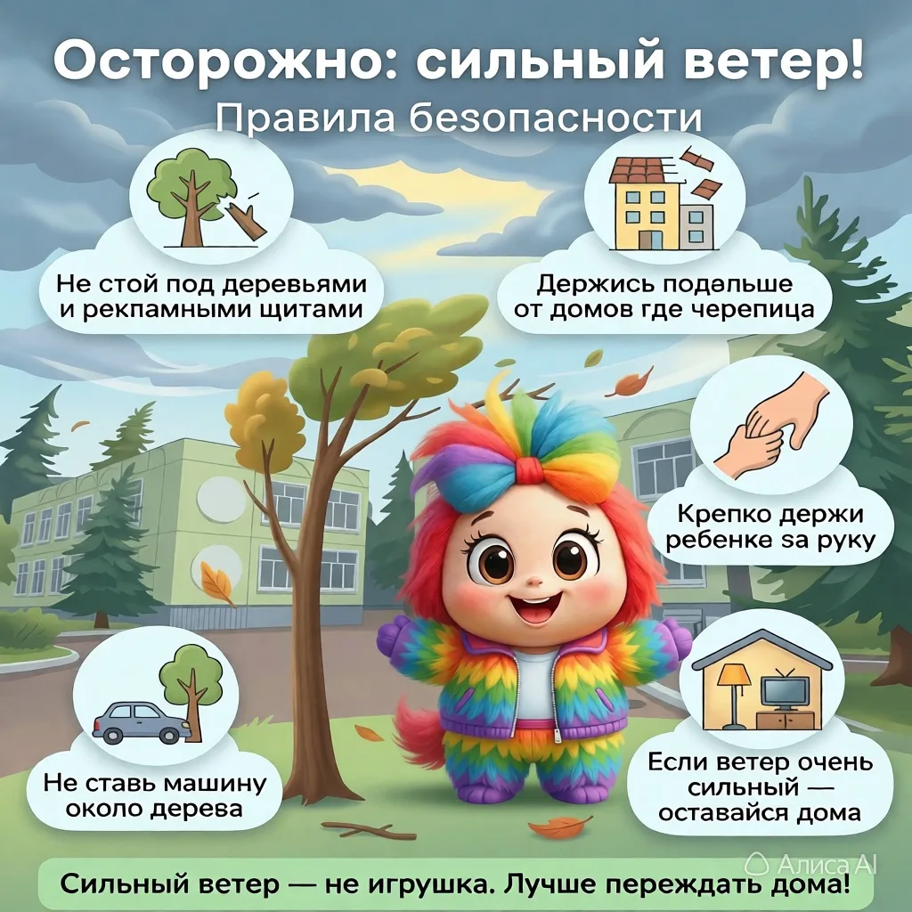 Осторожно: сильный ветер! Радужка напоминает правила безопасности

Дорогие родители!

Весенняя погод