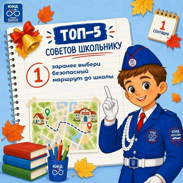 🚦📚Топ-5 советов школьнику: готовимся к безопасному учебному году!