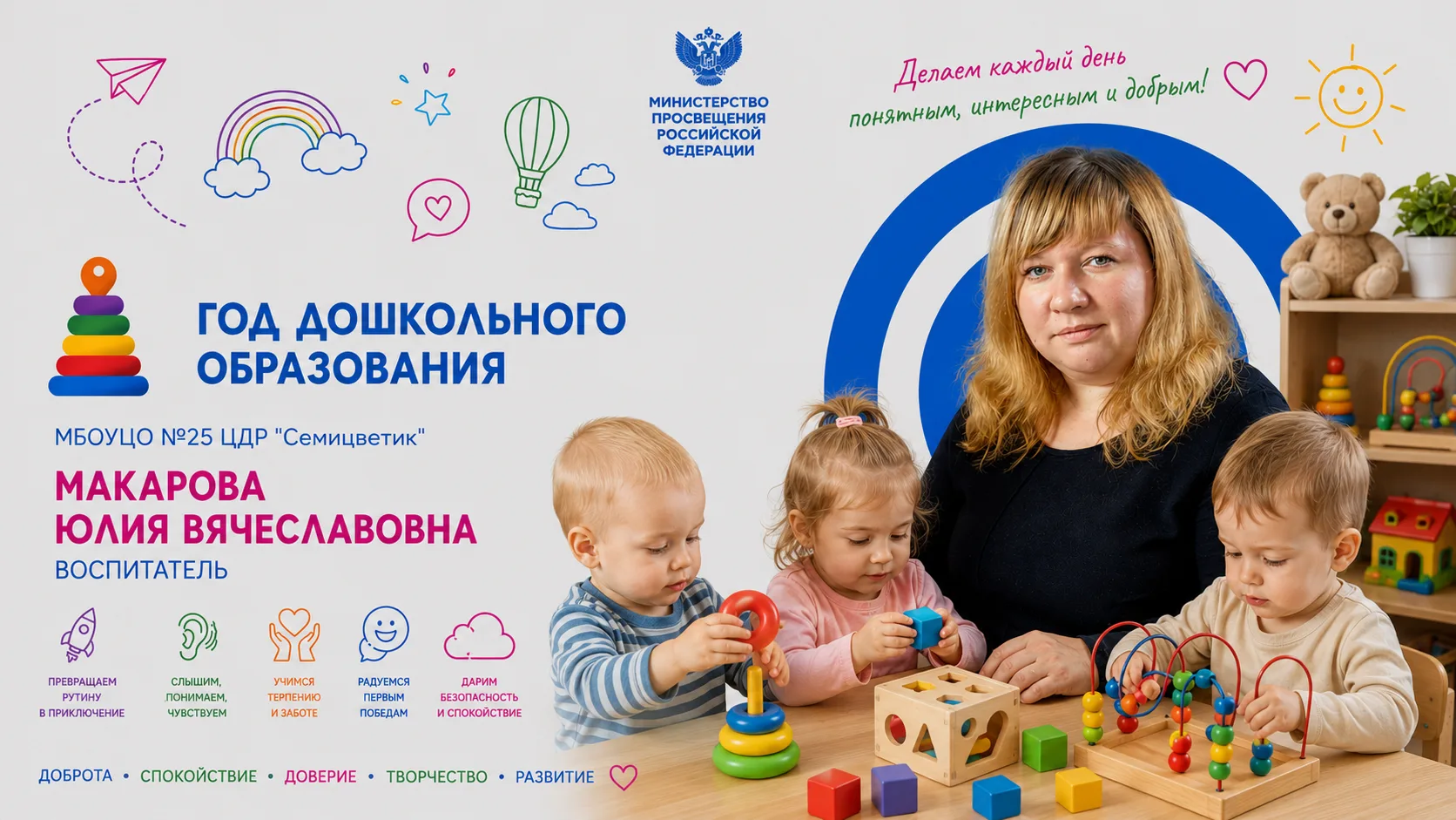 Она — главный хранитель порядка в мире, где всё летит, катится и пробуется на зуб 🦷😄.