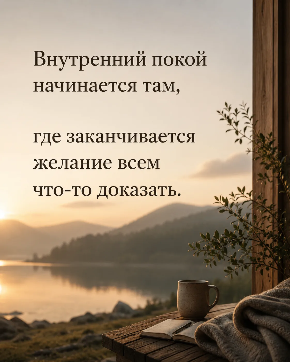 Внутренний покой
начинается там,
где заканчивается
желание всем
что-то доказать.

❤ Психология отнош
