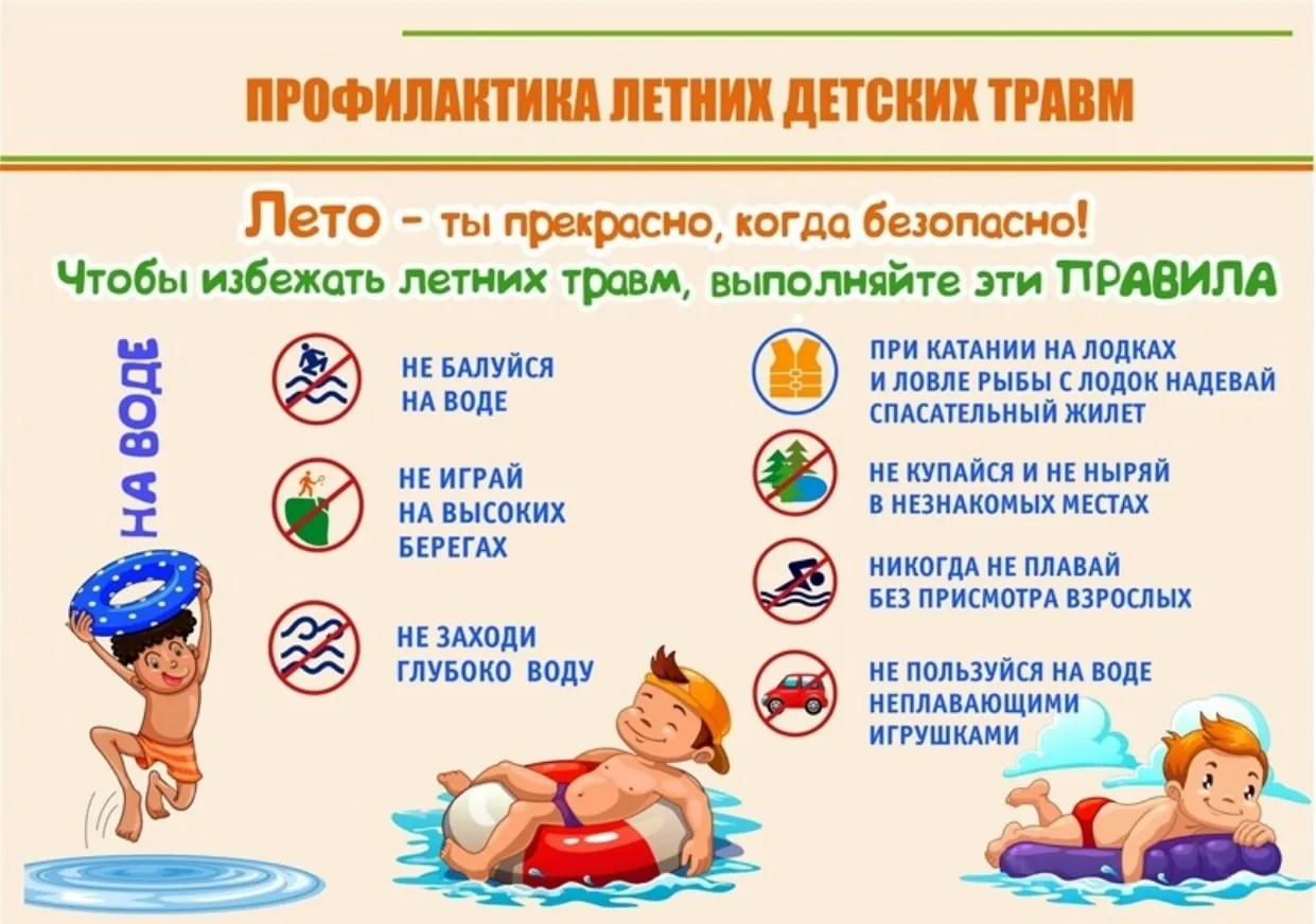 Уважаемые родители! Призываем Вас быть осторожнее на водоёмах и рассказать о правилах безопасности д
