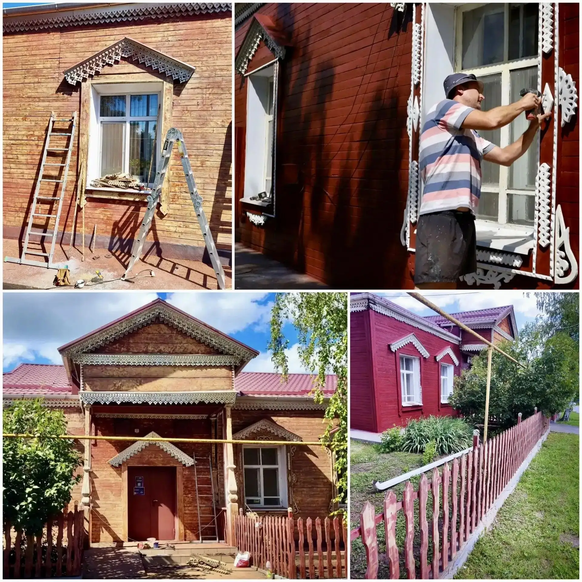 💥 Новый облик музея!

✅ В Нижнедевицке ведется ремонт фасада здания краеведческого музея. Деревянны
