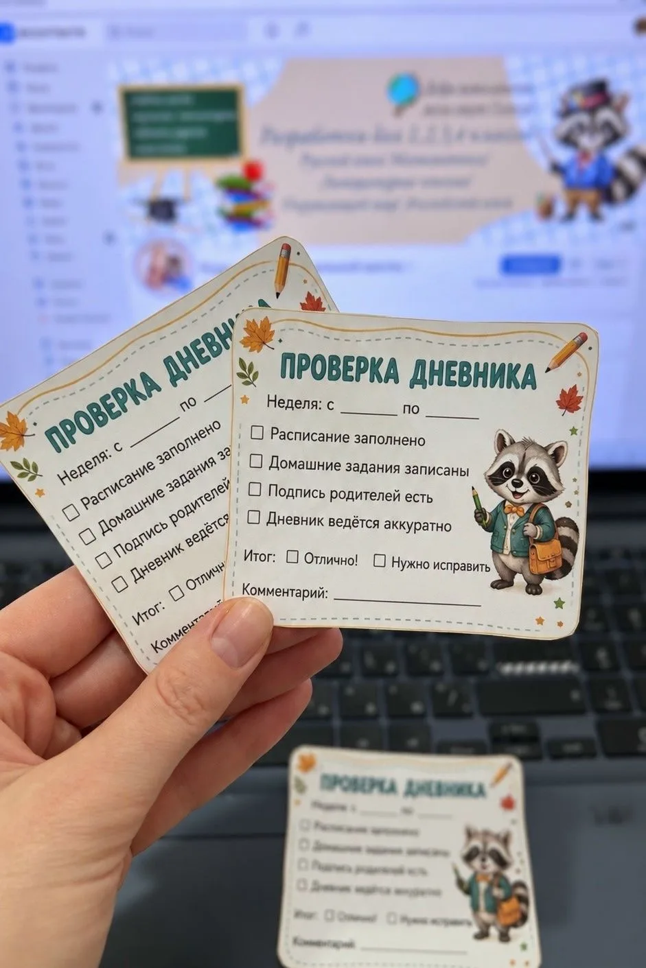🤩Вклейка для проверки ведения дневника✍️