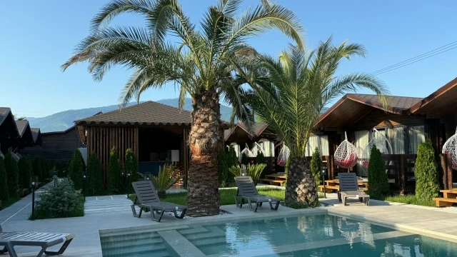 #ПИЦУНДА  Уютные деревянные домики в коттеджном комплексе "San Sebastian"🏝️🏝️🏝️ Приглашаем вас отдох