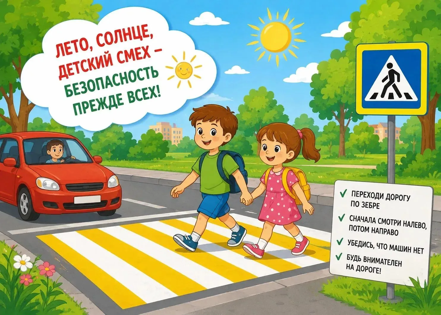 ☀️ Лето, солнце, детский смех — безопасность прежде Всех! ☀️