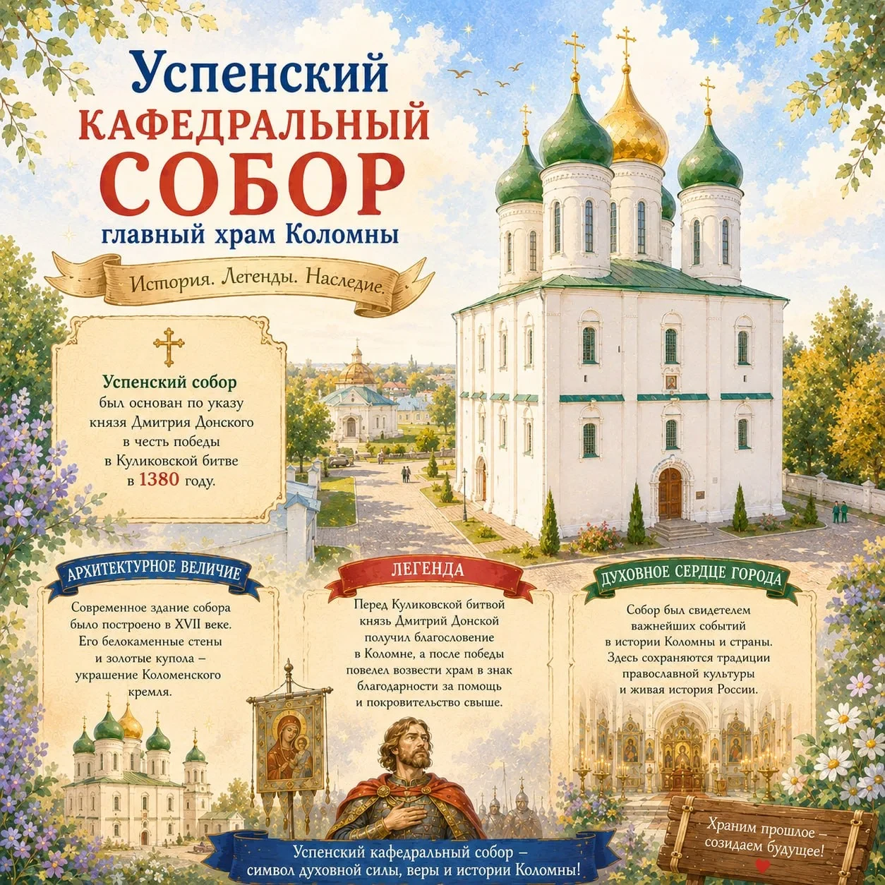 ⛪️ Успенский кафедральный собор — духовное сердце Коломны ✨

Одной из главных святынь нашего города 