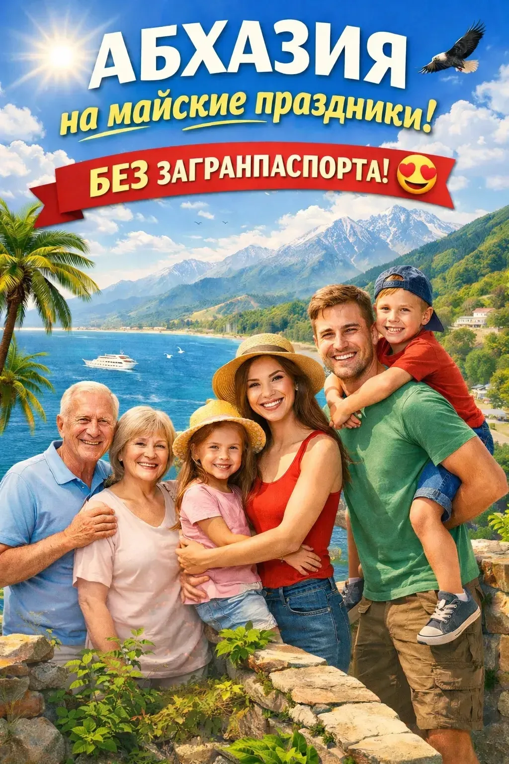 ⛰️ АБХАЗИЯ НА МАЙСКИЕ - БЕЗ ЗАГРАНПАСПОРТА !