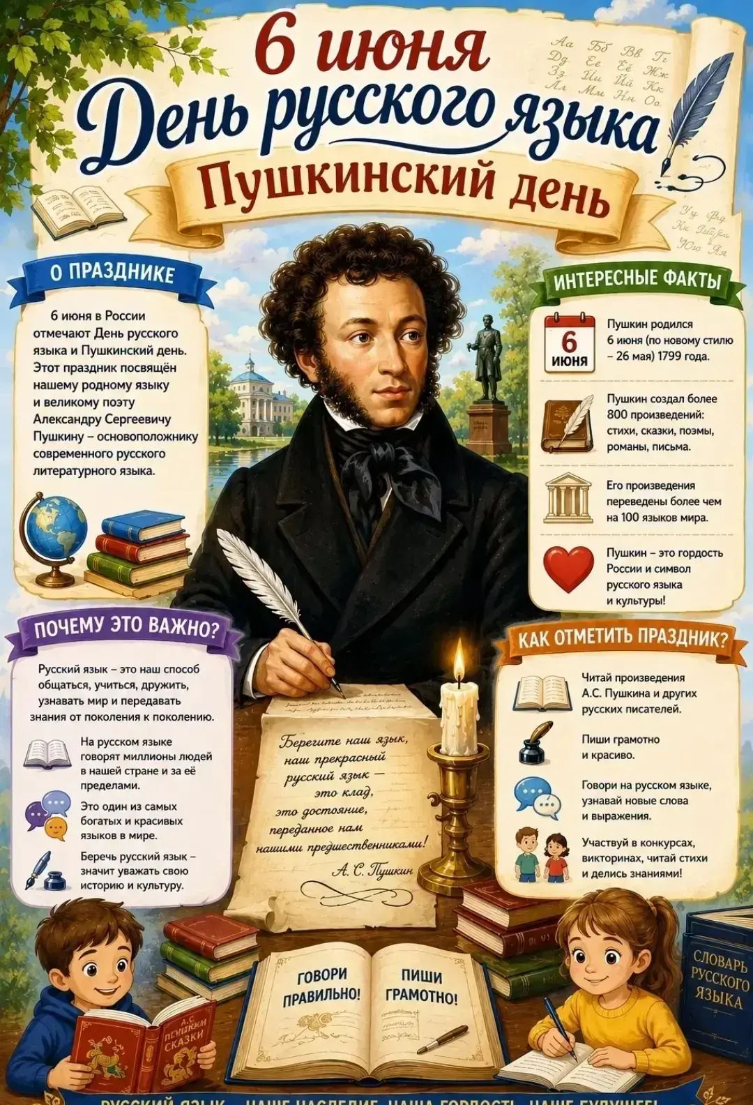 Сегодня в нашем детском саду  прошел особенный день, посвященный творчеству великого русского поэта 