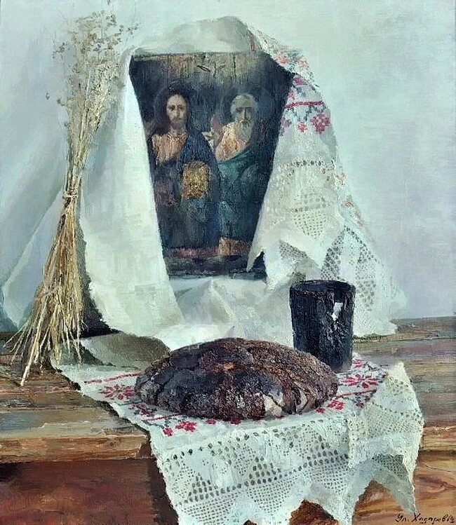 Иконка    Иконку, черную дощечку,  Нашли в земле — пахали новь...  Кто перед нею ставил свечку?  В ч