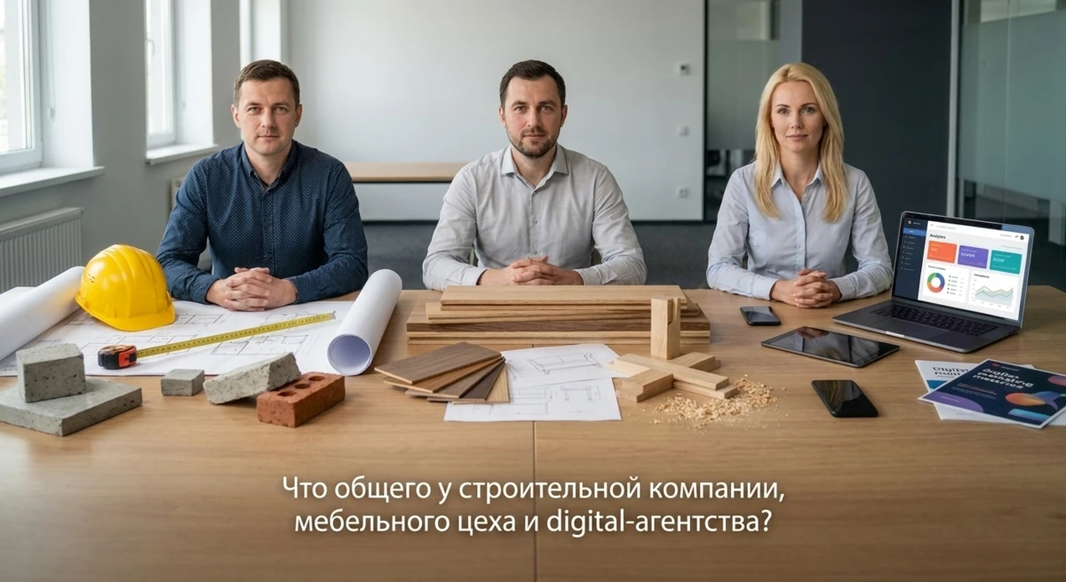 Что общего у строительной компании, мебельного цеха и digital-агентства?