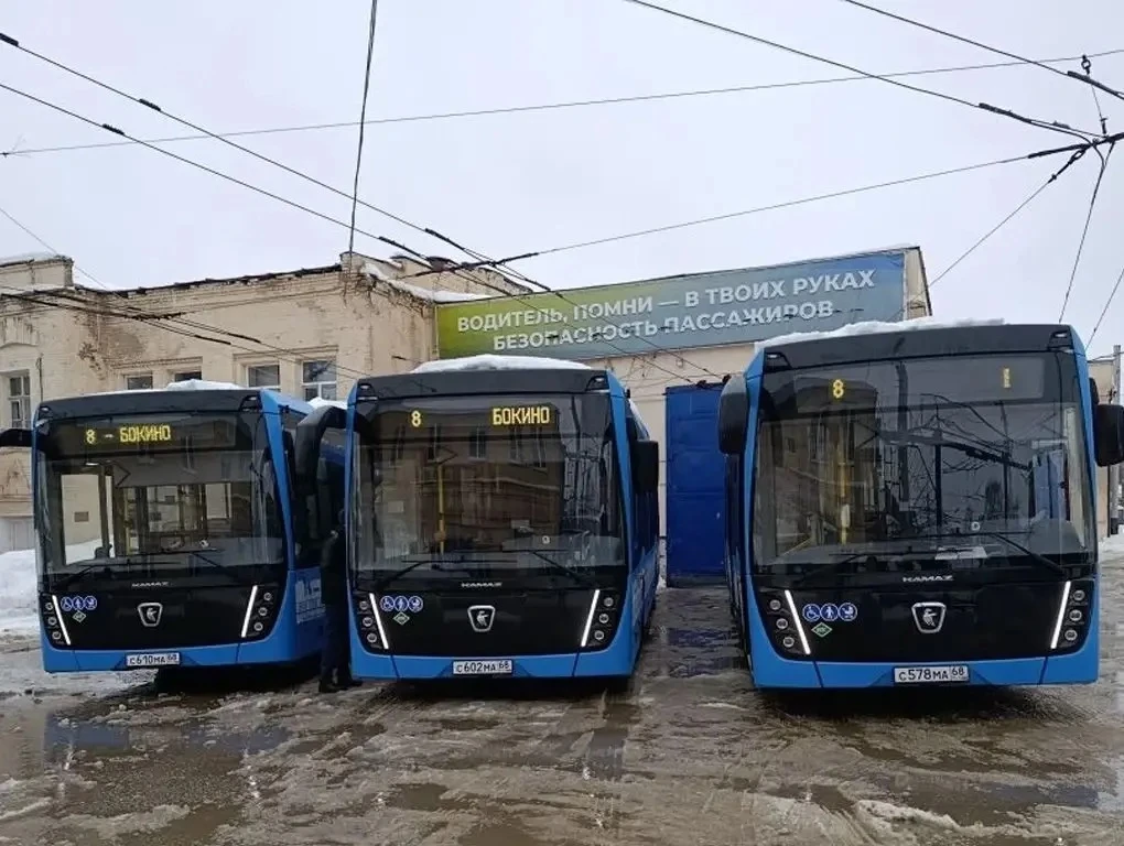 Три новых автобуса пополнили автопарк муниципального предприятия «Тамбовгортранс».   Автобусы сегодн