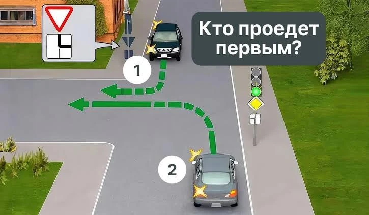 ❗️Кто должен проехать первым?

Машина под номером 1 — 👍
Машина под номером 2 — 👎

✅РЕЙДЫ ГИБДД