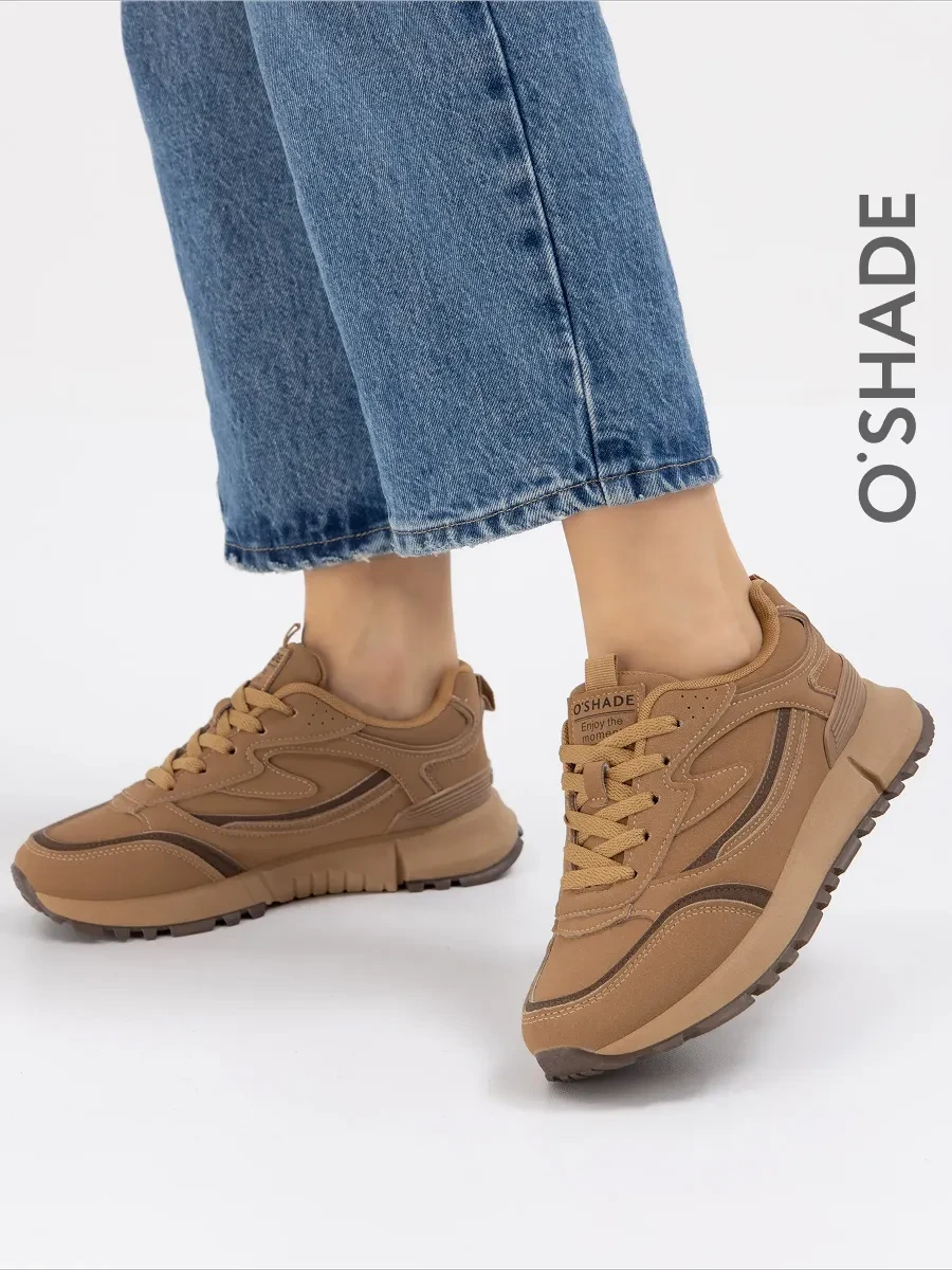 ⚡️ O'SHADE Кроссовки коричневые женские, O`SHADE