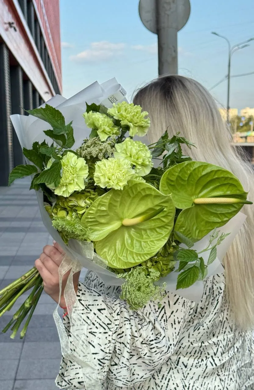 Трендовый зеленый букет🌿💚