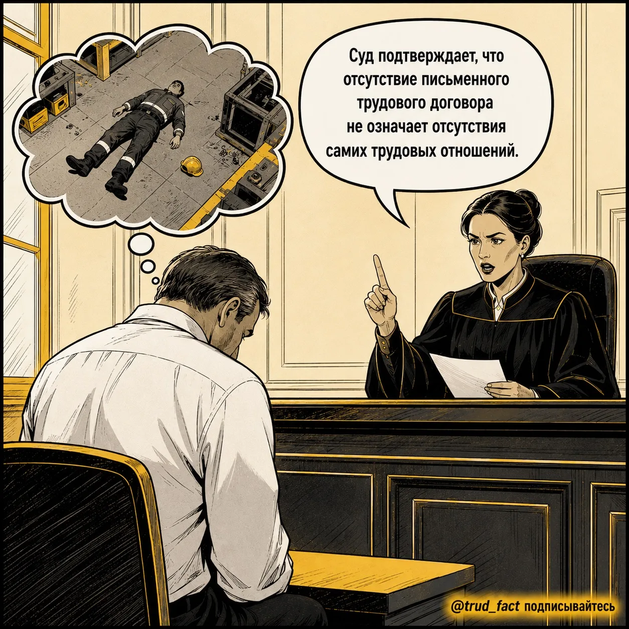⠀ ⚖️ ⠀ Суд признал трудовыми отношения между погибшим рабочим и строительной компанией
⠀------

⠀ 👷