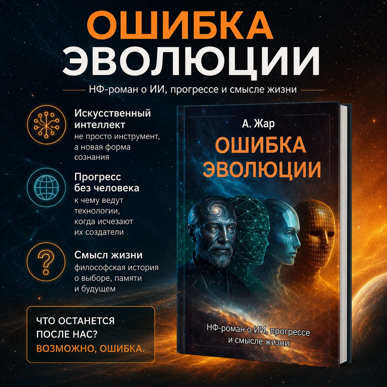А. Жар
«Ошибка эволюции»

Я тут под большим впечатлением оказалась. Потому что, не очень жалую научн