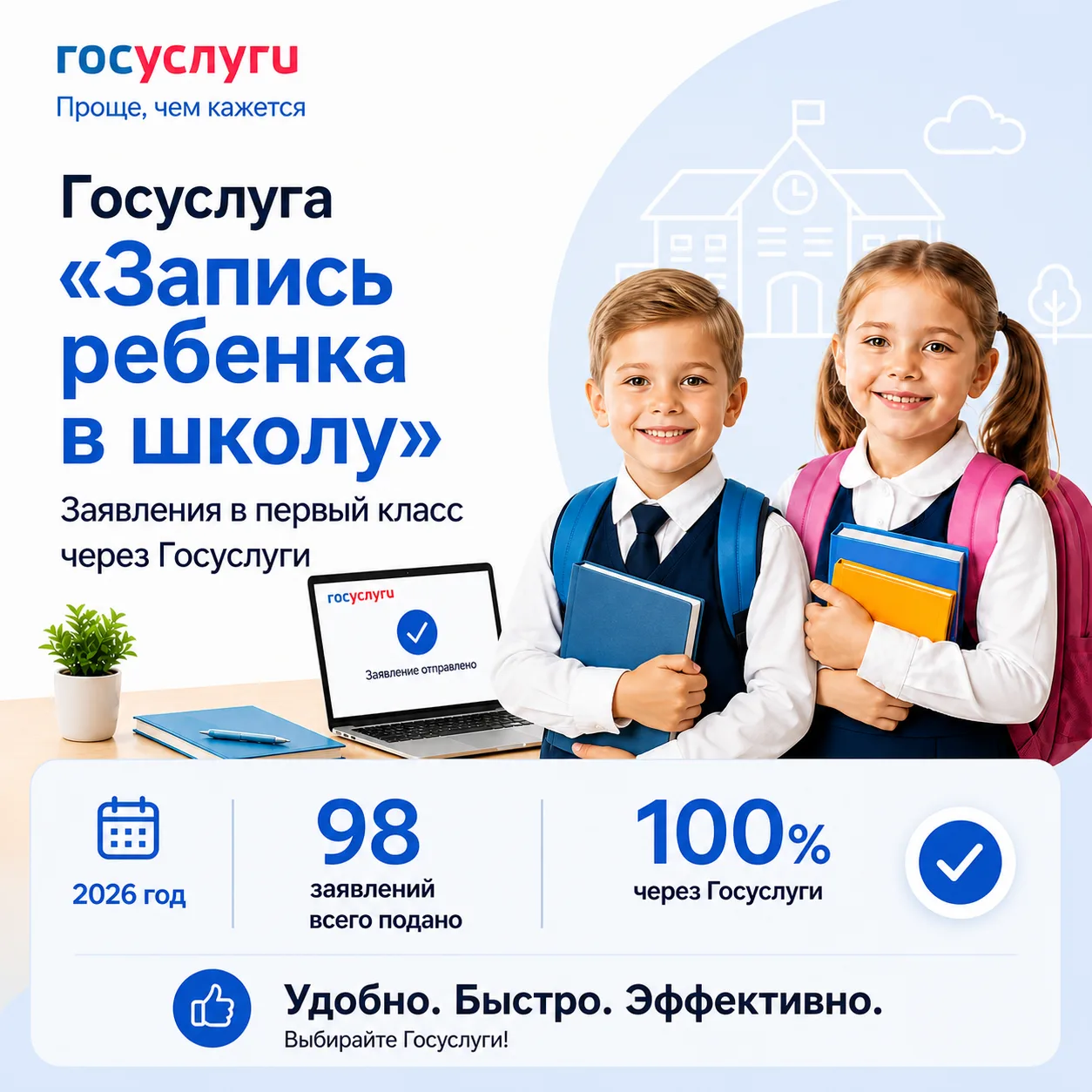 Записать ребенка в 1 класс стало проще: 98 родителей в Чистоозерном районе уже оценили ...