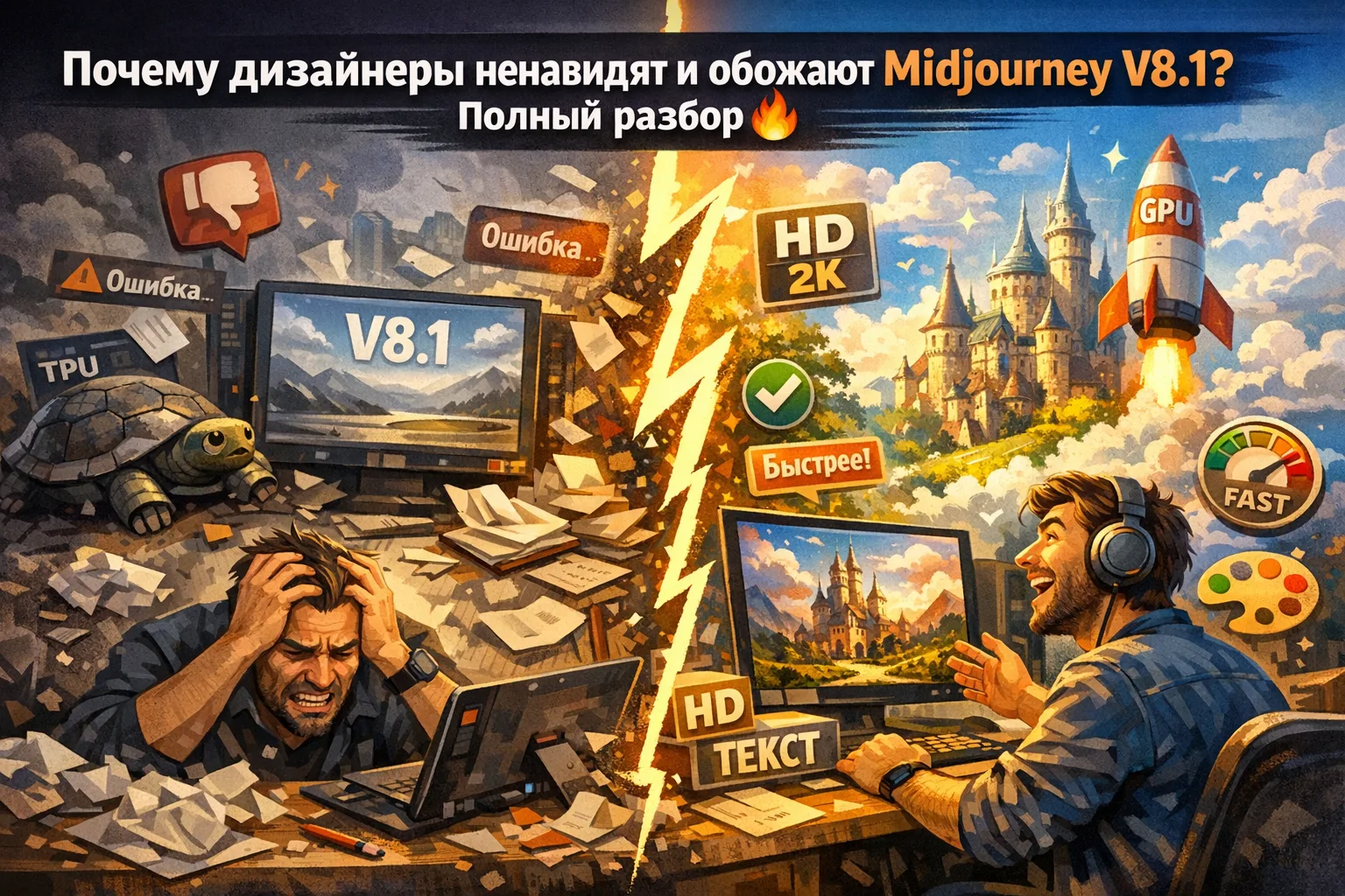 Почему дизайнеры одновременно ненавидят и обожают Midjourney V8.1? Полный разбор 🔥

Midjourney выпу