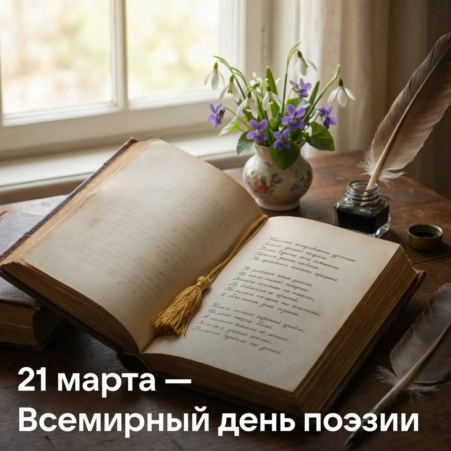📘 21 марта — Всемирный день поэзии    Сегодня мы отмечаем праздник, который объединяет слова, смыслы