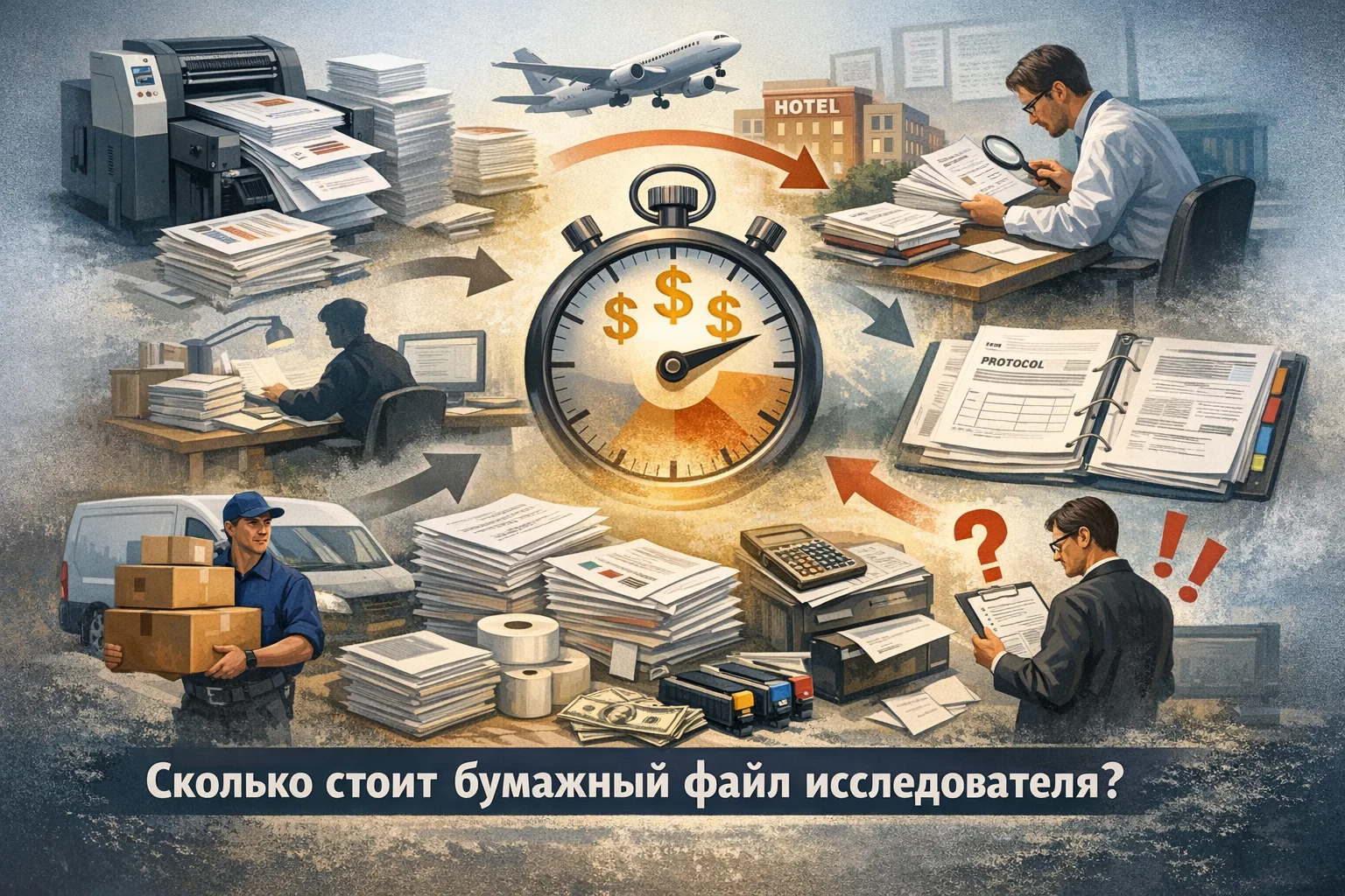 Сколько на самом деле стоит бумажный файл исследователя?

Когда обсуждается бюджет клинического иссл