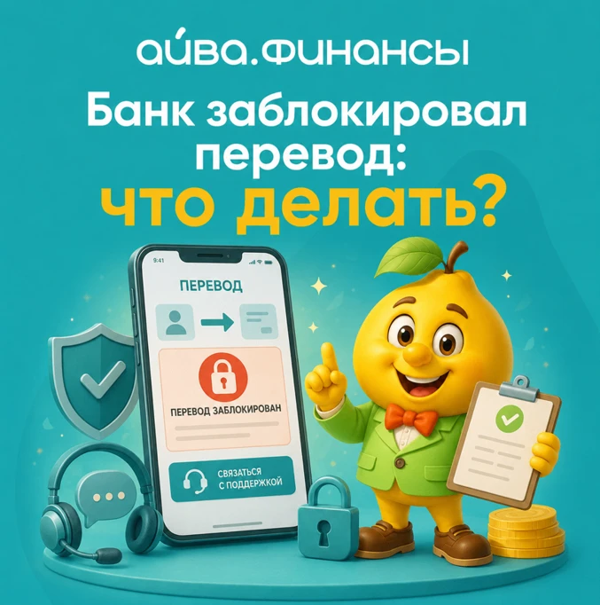 🚫 Банк заблокировал перевод: что делать?