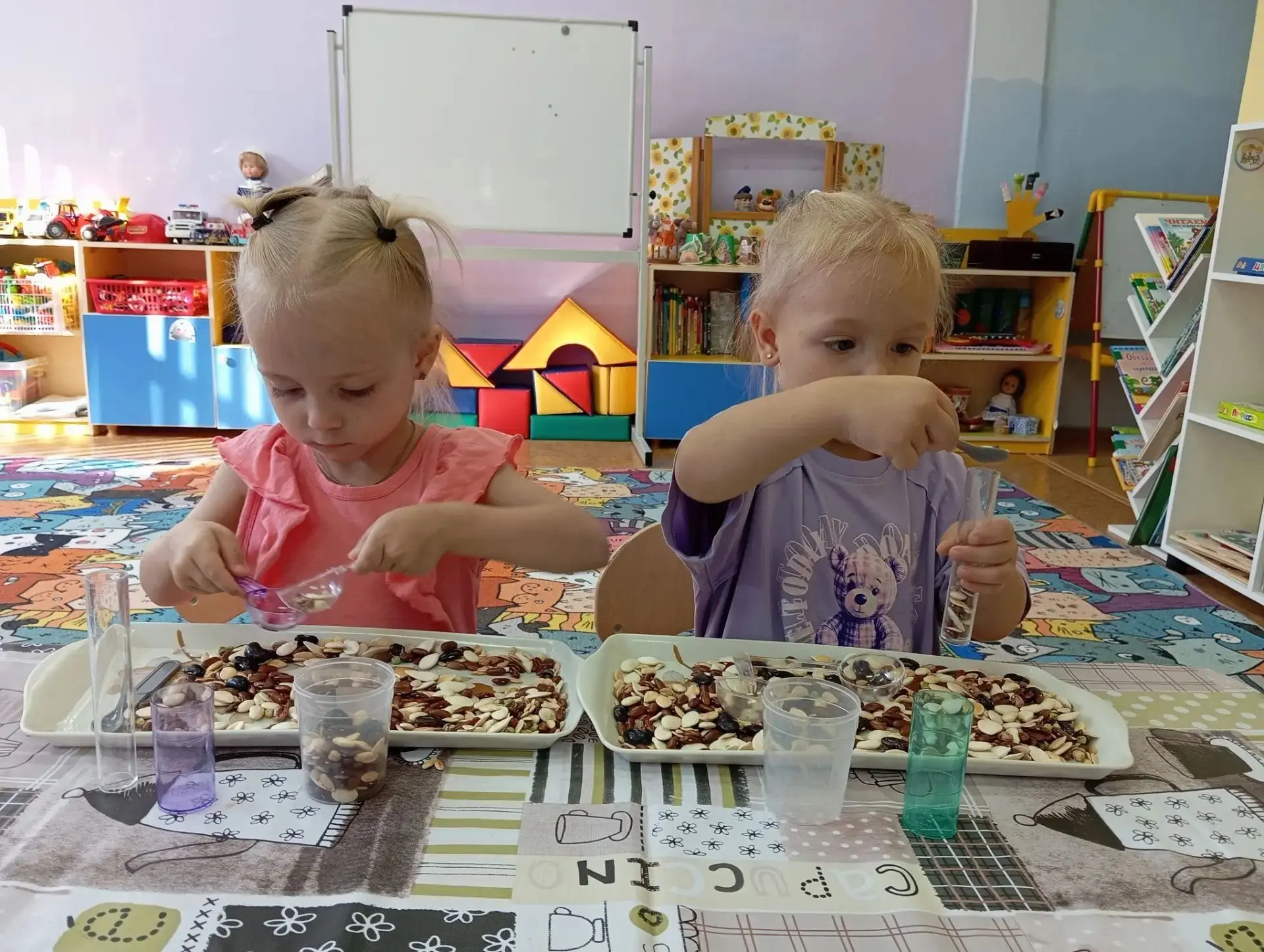Математика на ощупь:когда крупа становится учебником.