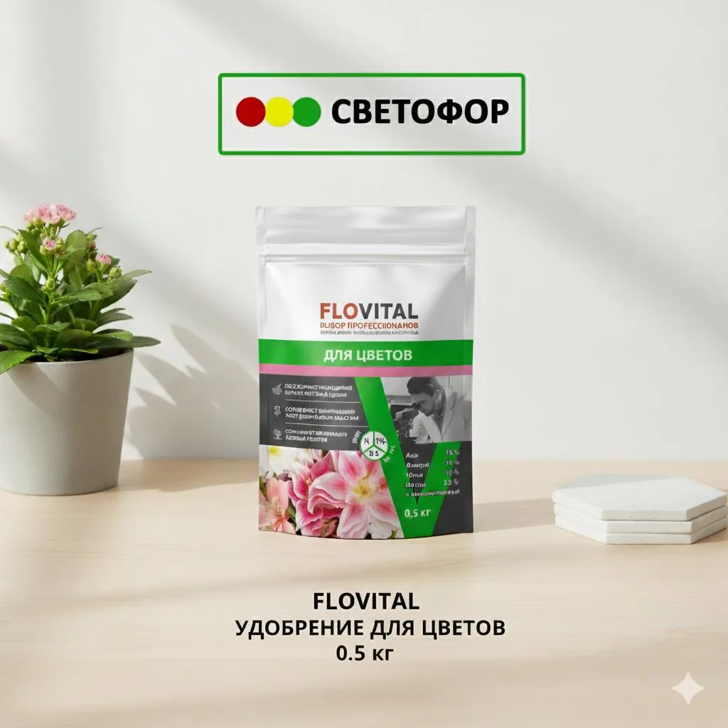 ⚡️ Комплексное минеральное удобрение FLOVITAL для цветов, осень, 0.5 кг
