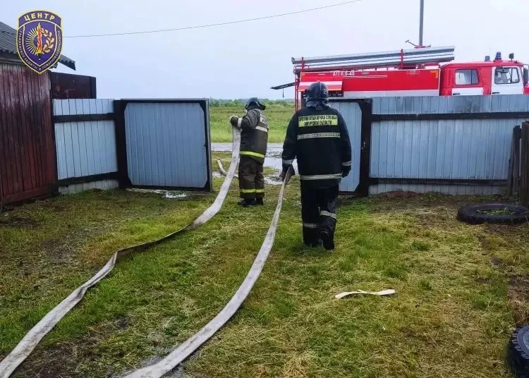 ❗️Во время грозы в амурском селе молния ударила в дерево – сгорела постройка