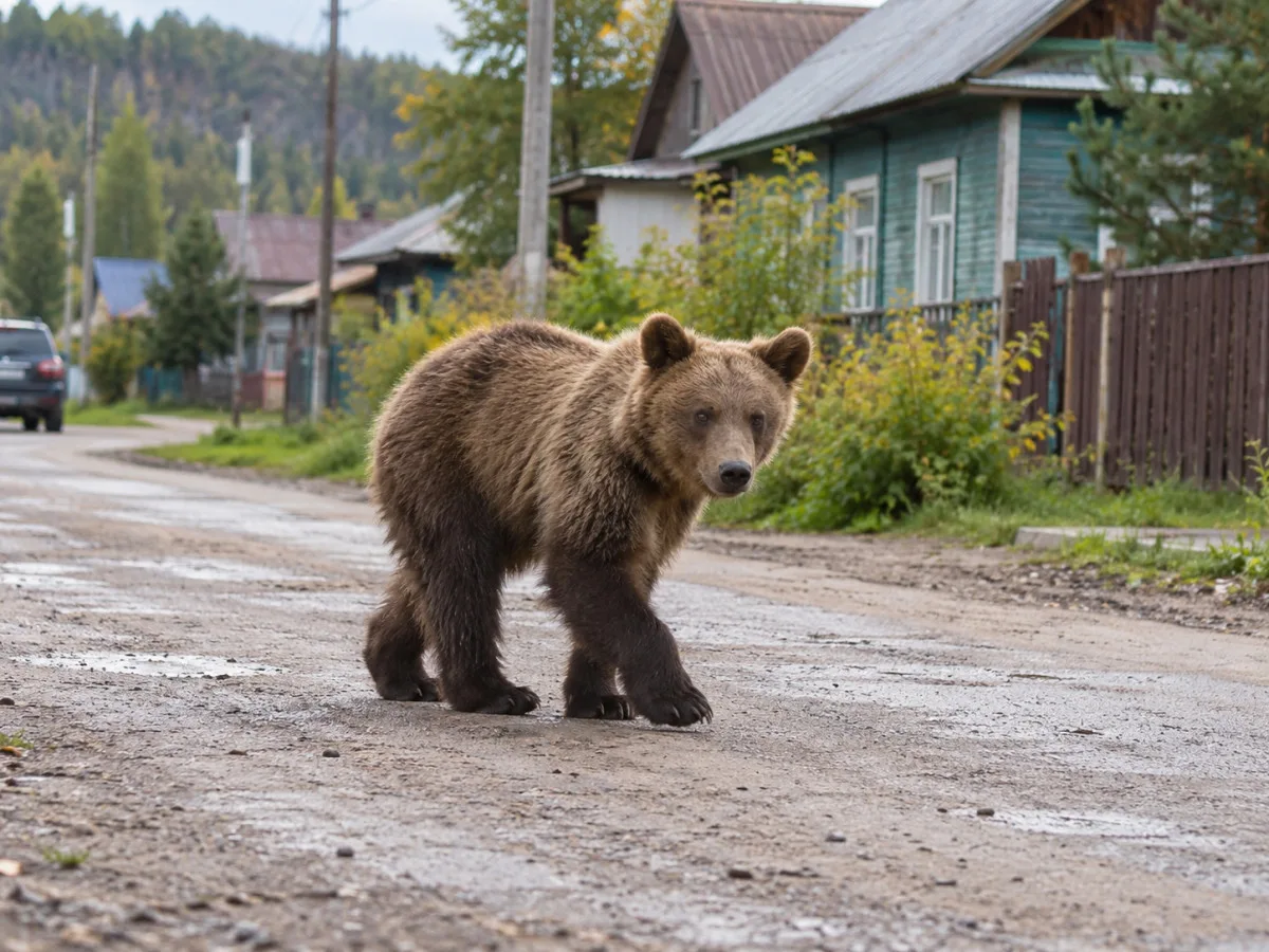 В селе Косино Верхошижемского муниципального округа около двух недель живет бурый медве...