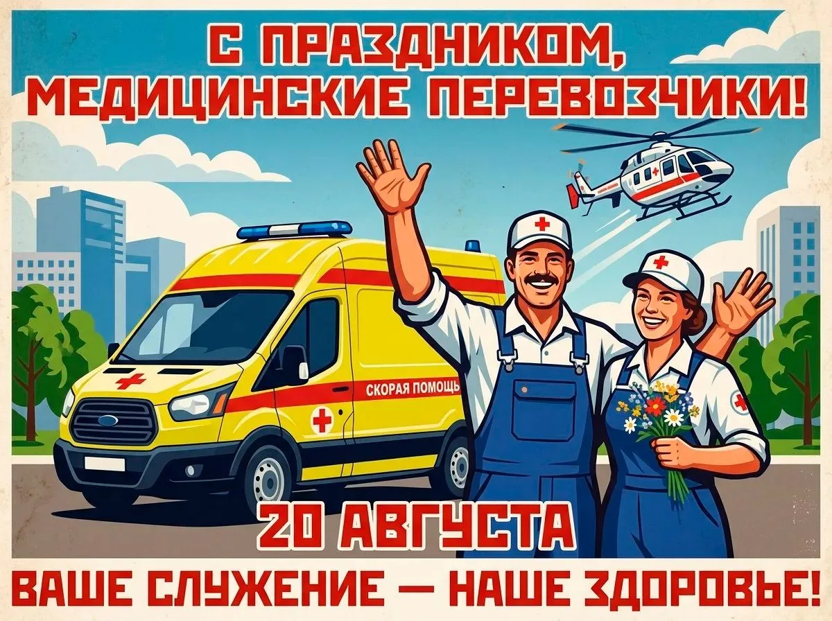 Сегодня, 20 августа, свой профессиональный праздник отмечают медицинские перевозчики — ...