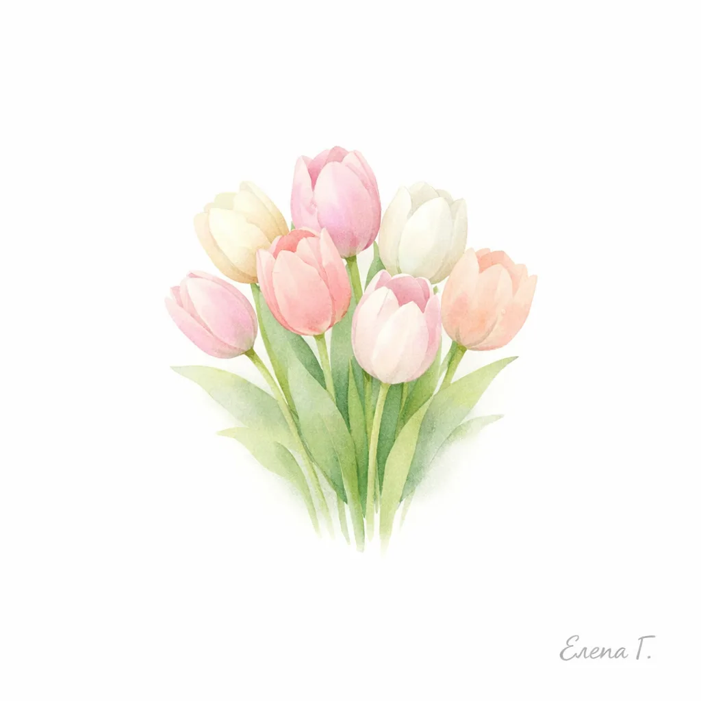 🌷 Весенние цветы для оформления  🌷  Создала серию нежных акварельных иллюстраций для оформления груп