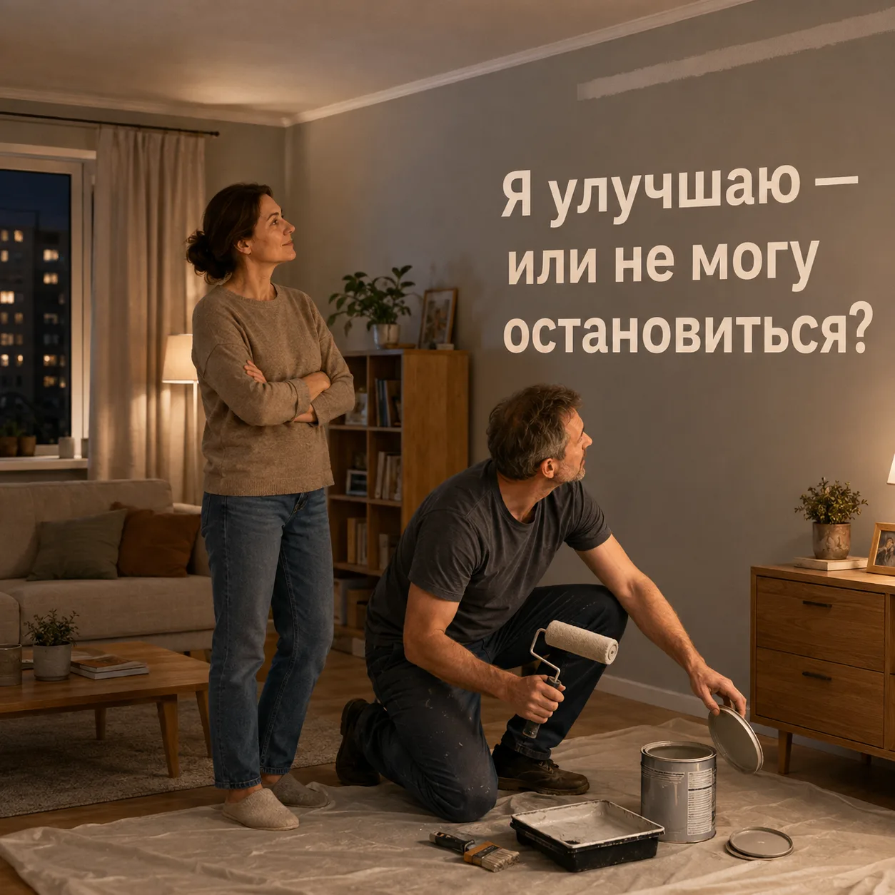Вечером он уже собирал кисти после ремонта.