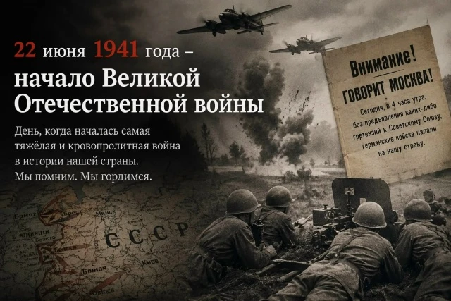 ☭ Начало Великой Отечественной войны
22 июня 1941 года стало одной из самых трагических дат в истори