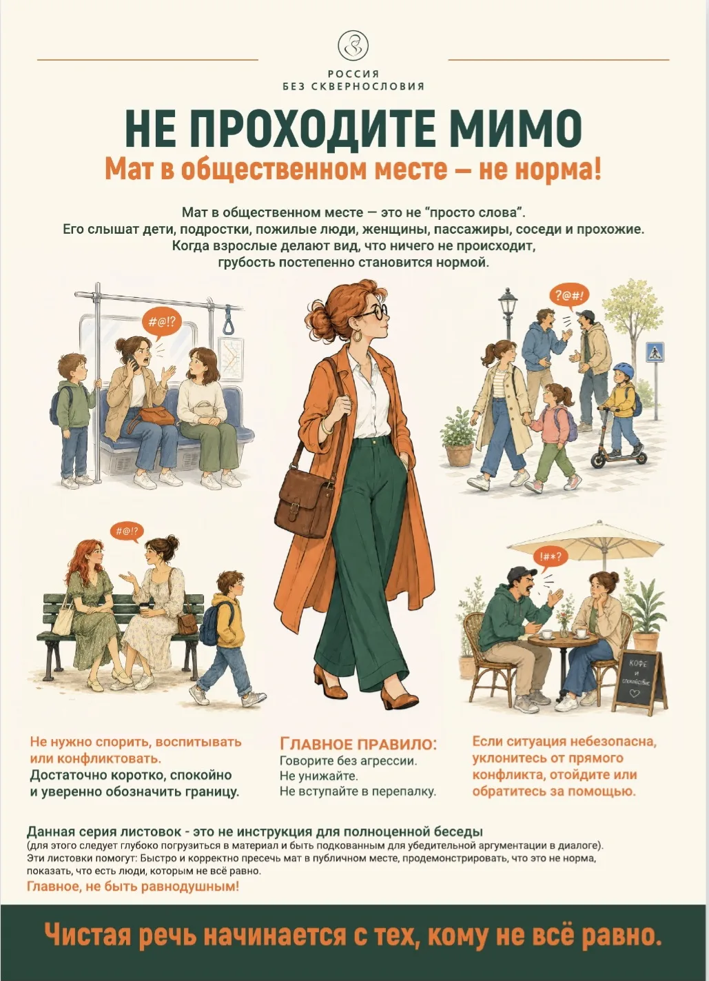 🚫 НЕ ПРОХОДИТЕ МИМО: КРАТКАЯ ИНСТРУКЦИЯ РЕАГИРОВАНИЯ НА МАТ В ОБЩЕСТВЕННОМ МЕСТЕ
