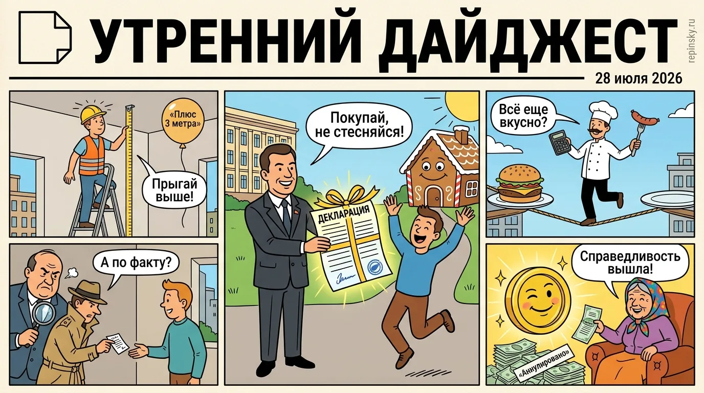 🗞️ Утренний дайджест

➠ Дмитрий Гусев предложил поднять налоговые вычеты за квартиры. Депутат намер