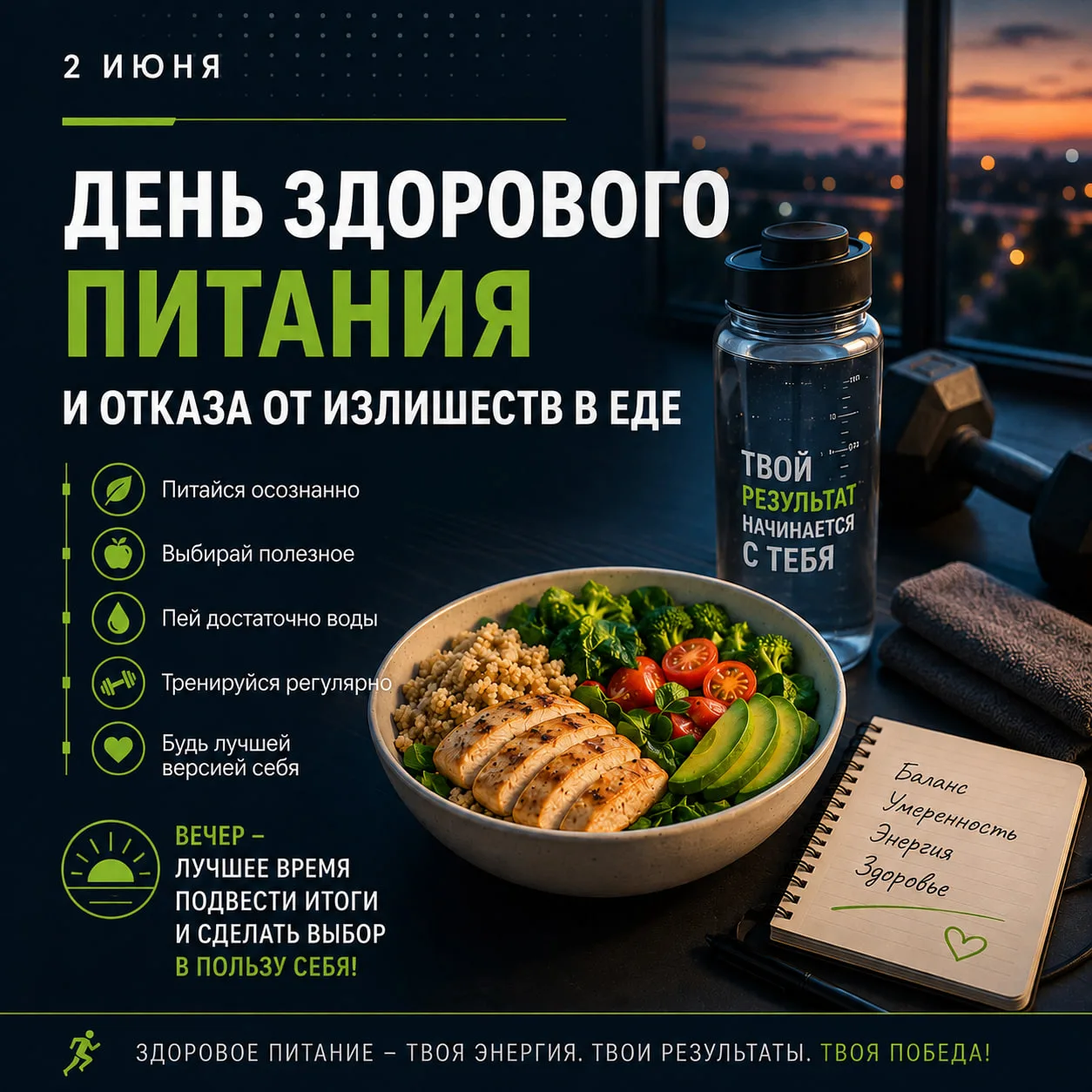🥗 День здорового питания и отказа от излишеств в еде