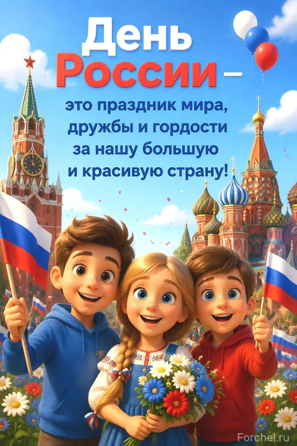 12 июня в нашей стране отмечается день России. Это праздник свободы, мира и добра. Он символизирует 