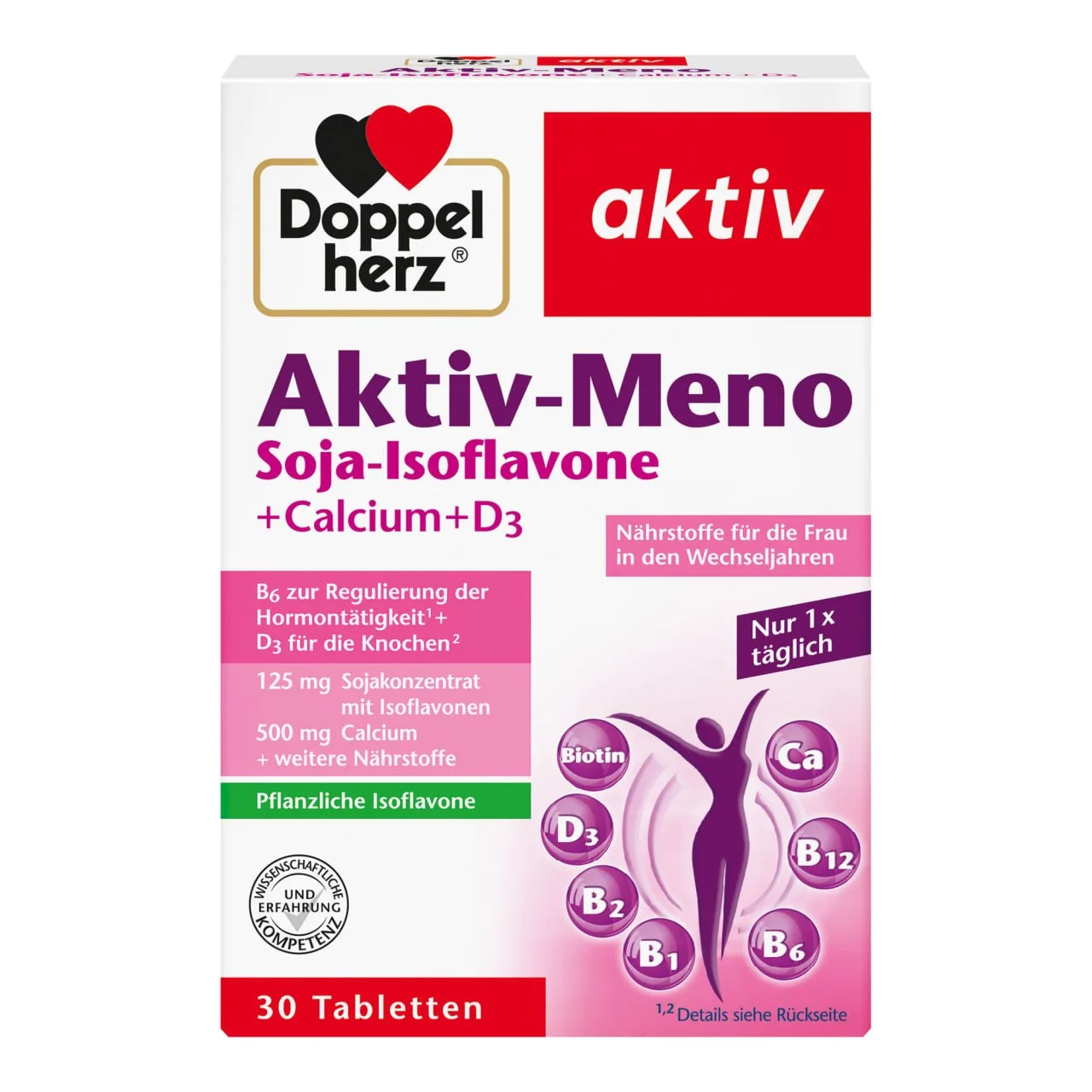 Doppelherz aktiv Meno — Soja-Isoflavone + Calcium + D3, 30 таблеток