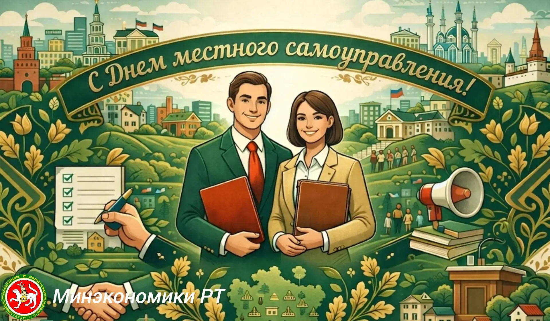 От имени Министерства экономики Республики Татарстан и от себя лично сердечно поздравляю вас с Днем 