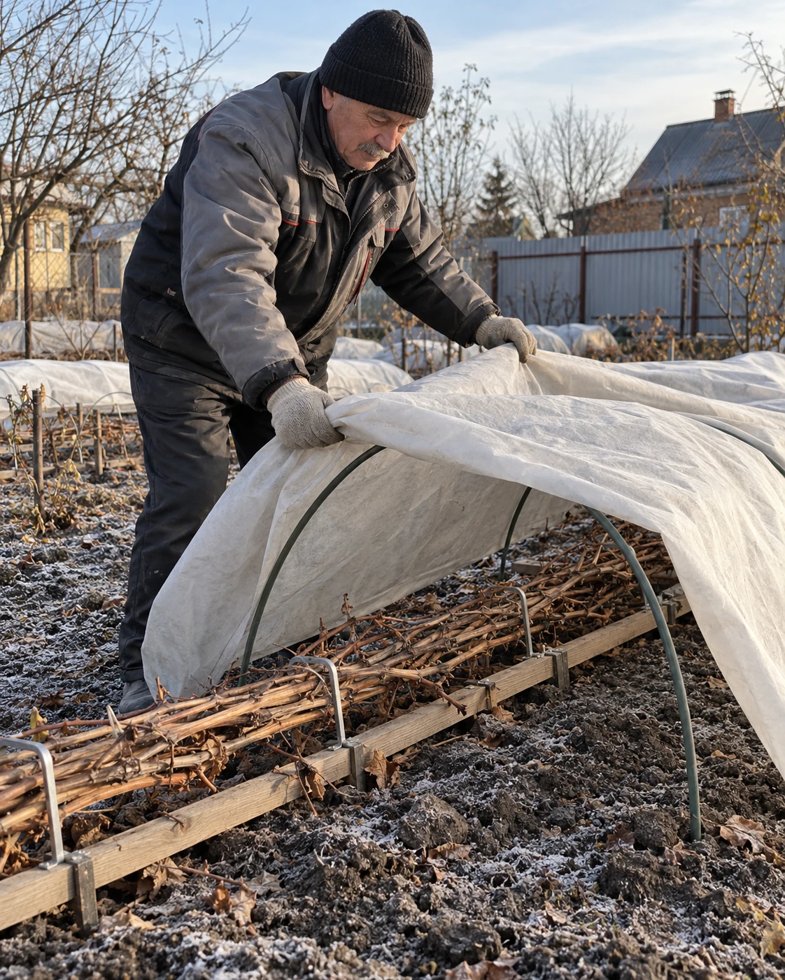 Когда укрывать виноград на зиму