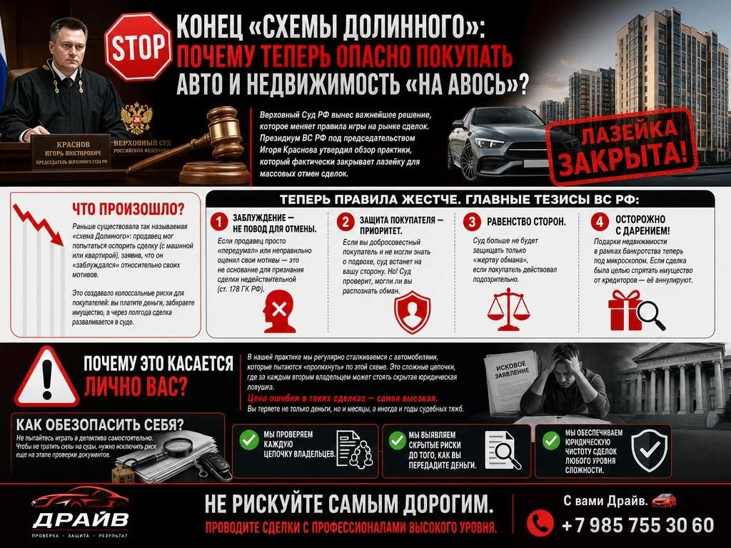 🛑 КОНЕЦ «СХЕМЫ ДОЛИННОГО»: Почему теперь опасно покупать авто и недвижимость «на авось»?