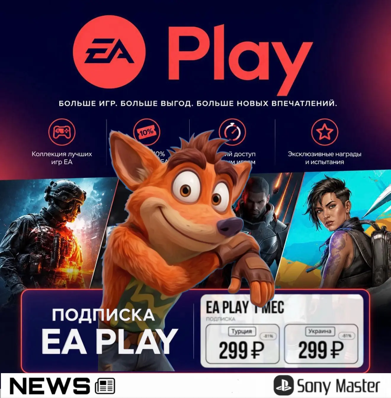 Новая UFC 6 за 299 руб!

В подписку EA Play, которая сейчас продается со скидкой на месяц, добавили 