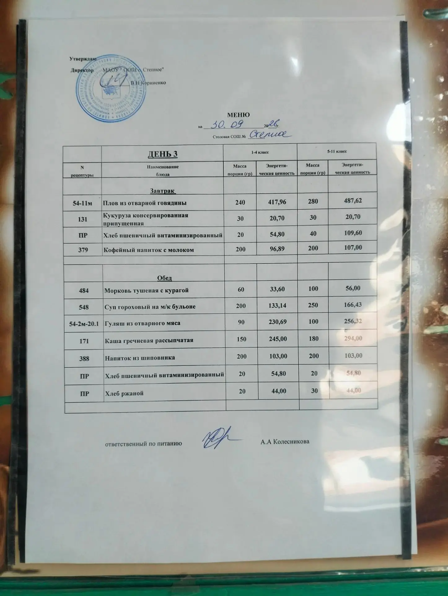Учреждение МАОУ ООШ с. Степное