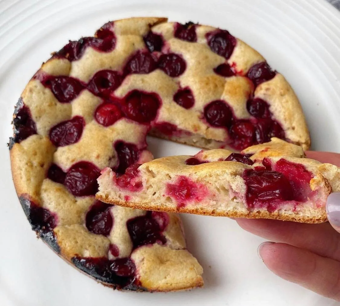ВИШНЕВЫЙ заливной пп-пирог 🍒